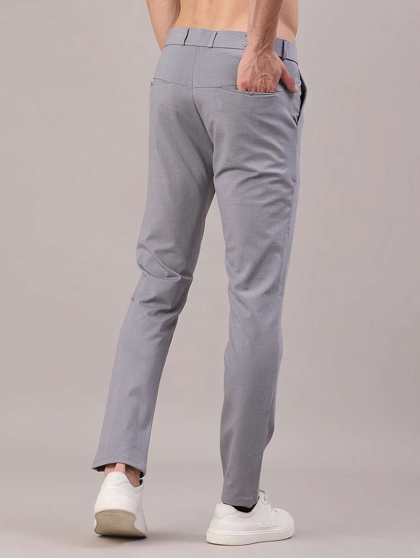 men solid mid rise chinos casual trouser - 22158506 -  Standard Image - 4