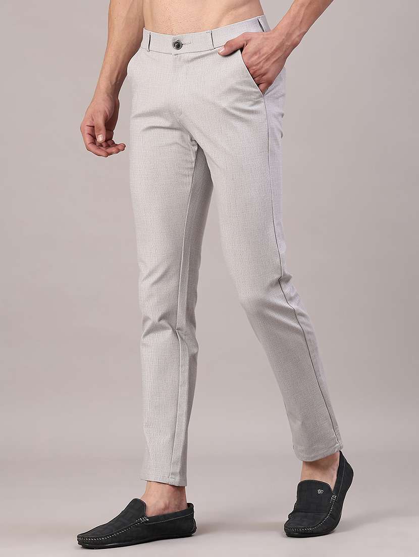 men solid mid rise slim fit chinos  - 22158508 -  Standard Image - 1