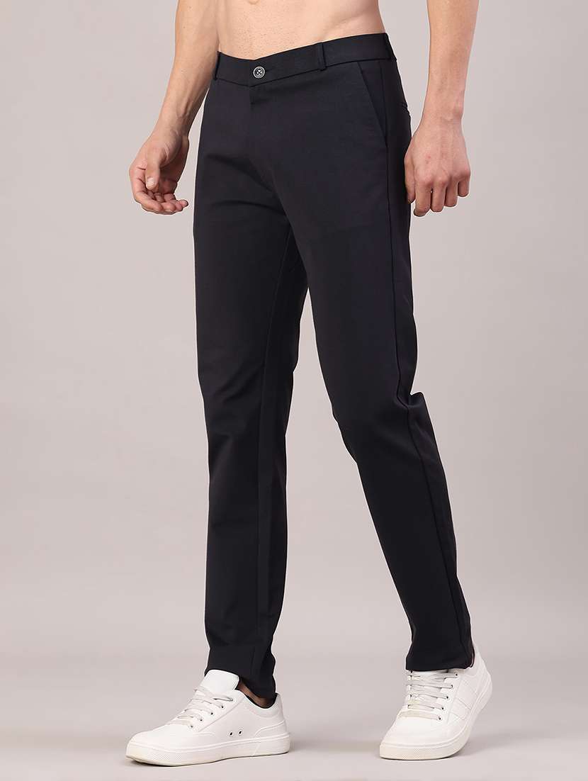 men solid mid rise slim fit chinos  - 22158509 -  Standard Image - 1