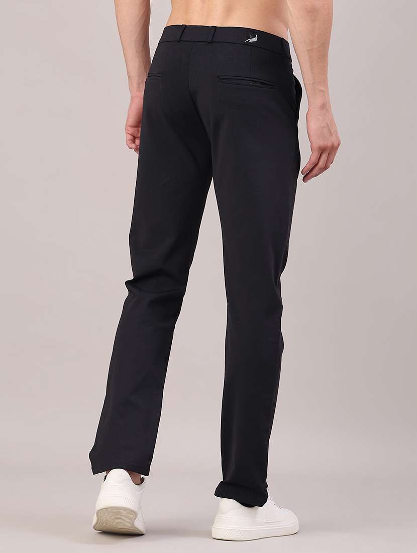 men solid mid rise slim fit chinos  - 22158509 -  Standard Image - 4