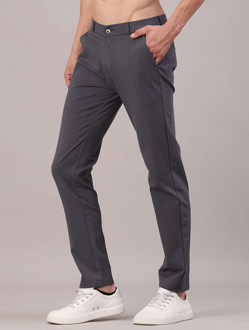 men solid mid rise slim fit chinos  - 22158510 -  Standard Image - 1