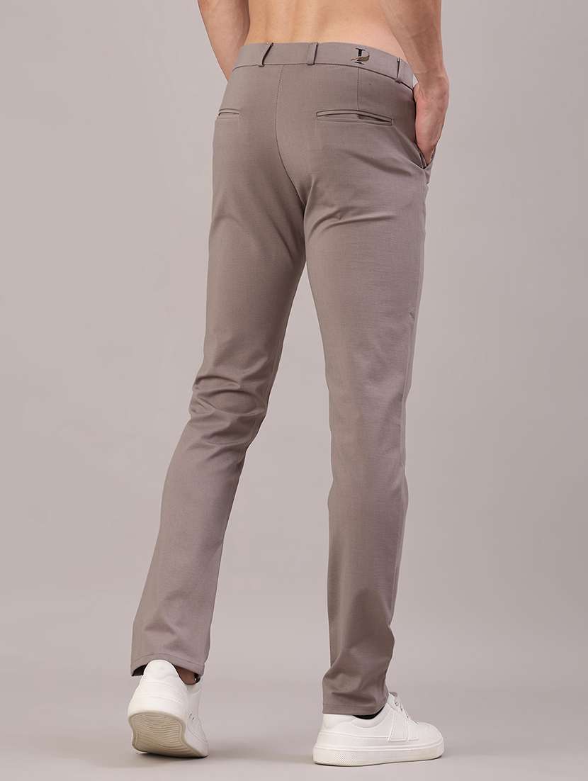 men solid mid rise slim fit chinos  - 22158513 -  Standard Image - 4