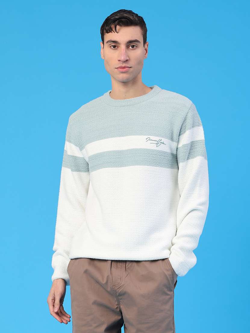 men color blocked long sleeve pullover - 22158531 -  Standard Image - 1