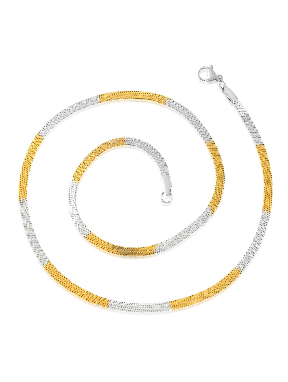 men silver and gold chain - 22158534 -  Standard Image - 1