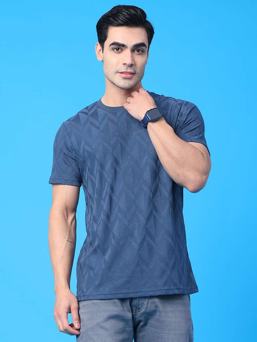 men self design short sleeve regular fit t-shirt - 22158587 -  Standard Image - 1