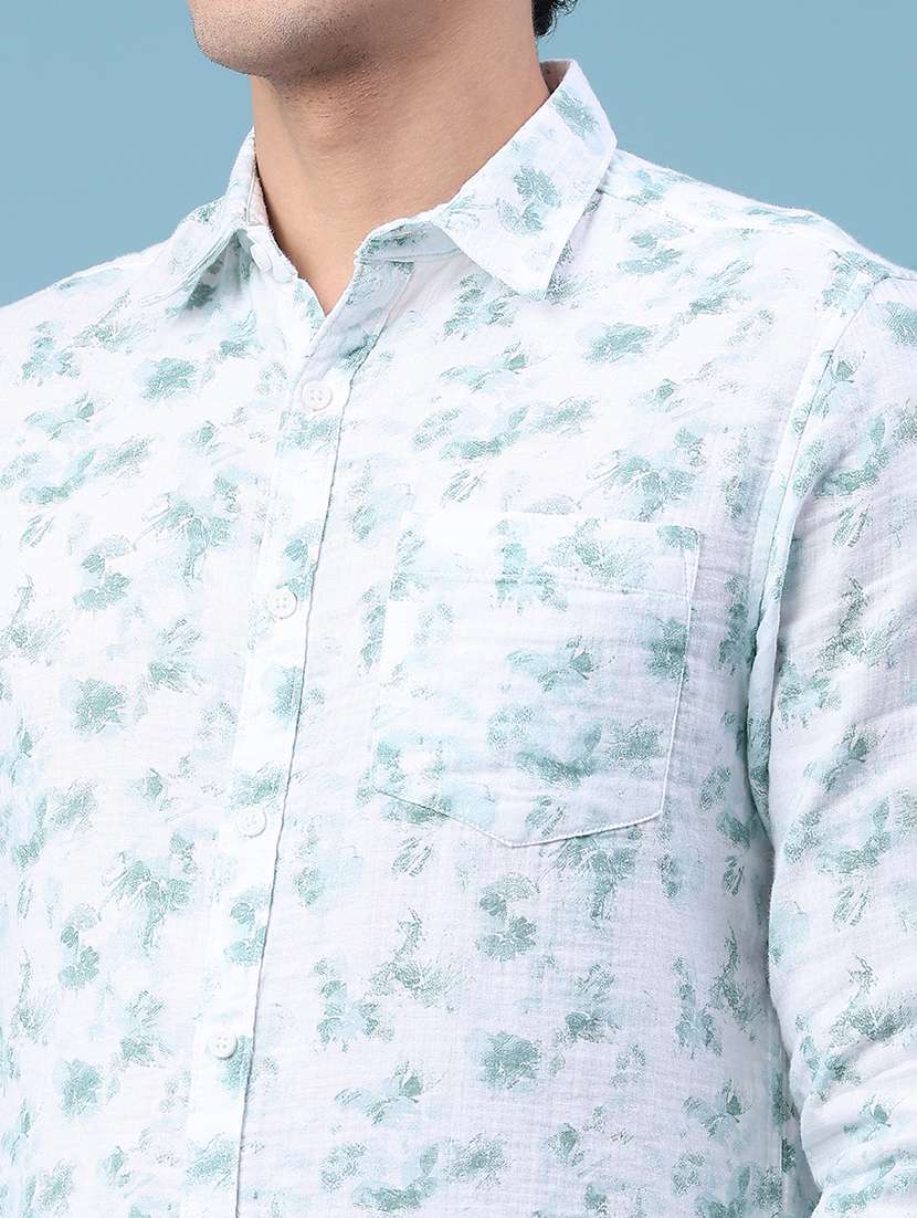 men printed long sleeve regular fit casual shirt - 22158669 -  Standard Image - 4