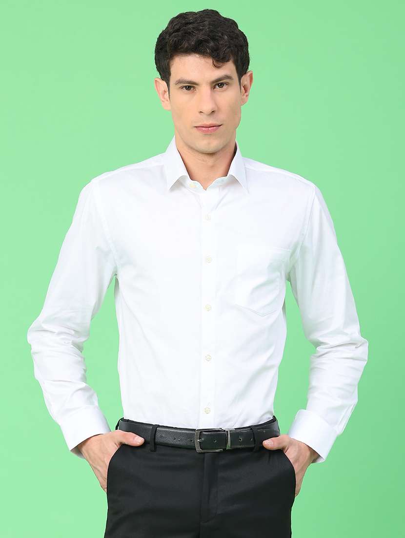 men solid long sleeve slim fit formal shirt - 22158959 -  Standard Image - 1