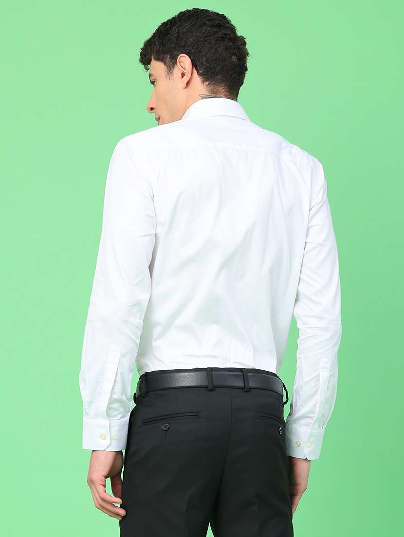 men solid long sleeve slim fit formal shirt - 22158959 -  Standard Image - 4