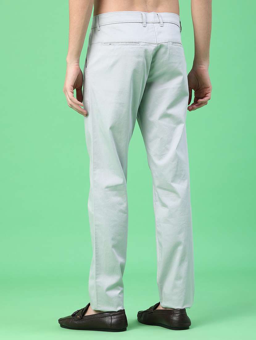 men solid mid rise chinos casual trouser - 22159151 -  Standard Image - 4