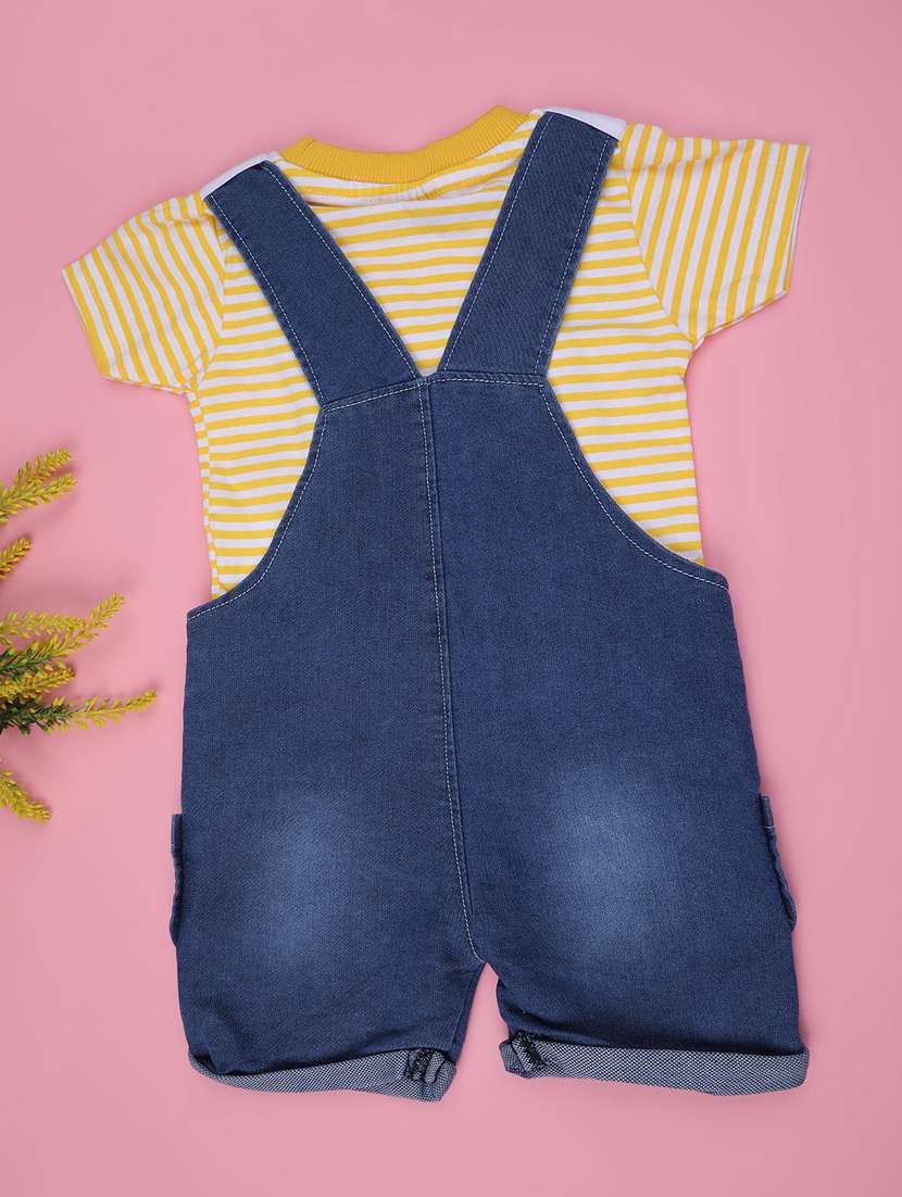 boys printed t-shirt and dungree set - 22159163 -  Standard Image - 1