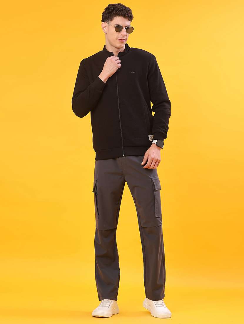 men solid mid rise regular fit cargo - 22159181 -  Standard Image - 4