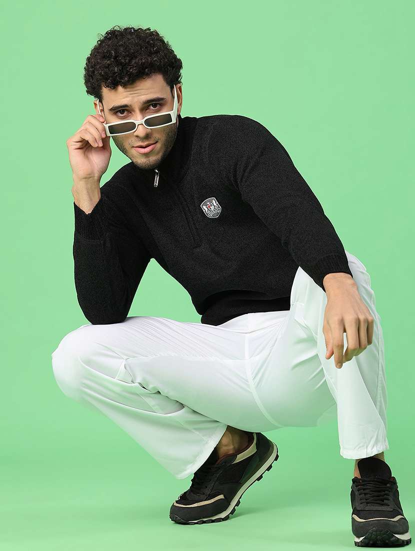 men solid mid rise regular fit cargo - 22159182 -  Standard Image - 4