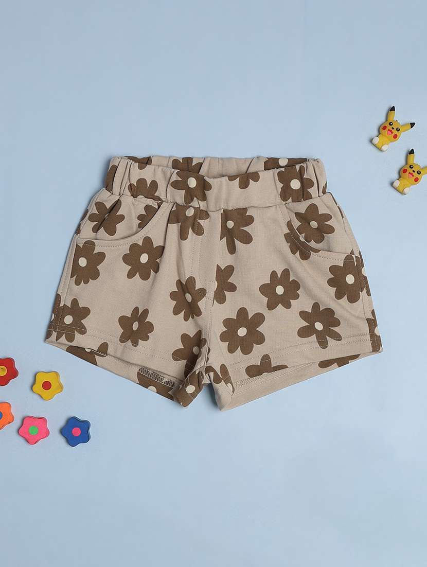 beige cotton shorts & three fourth - 22159482 -  Standard Image - 1