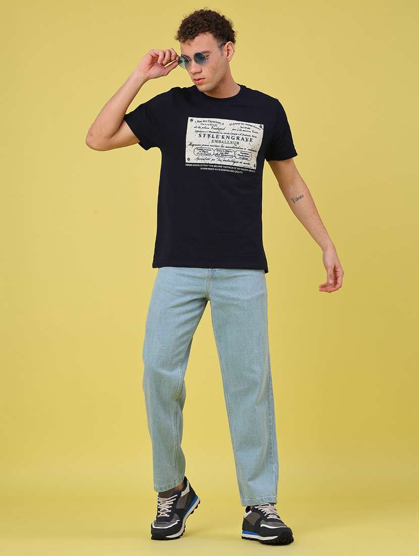 men plain mid rise full length straight jeans - 22159539 -  Standard Image - 4