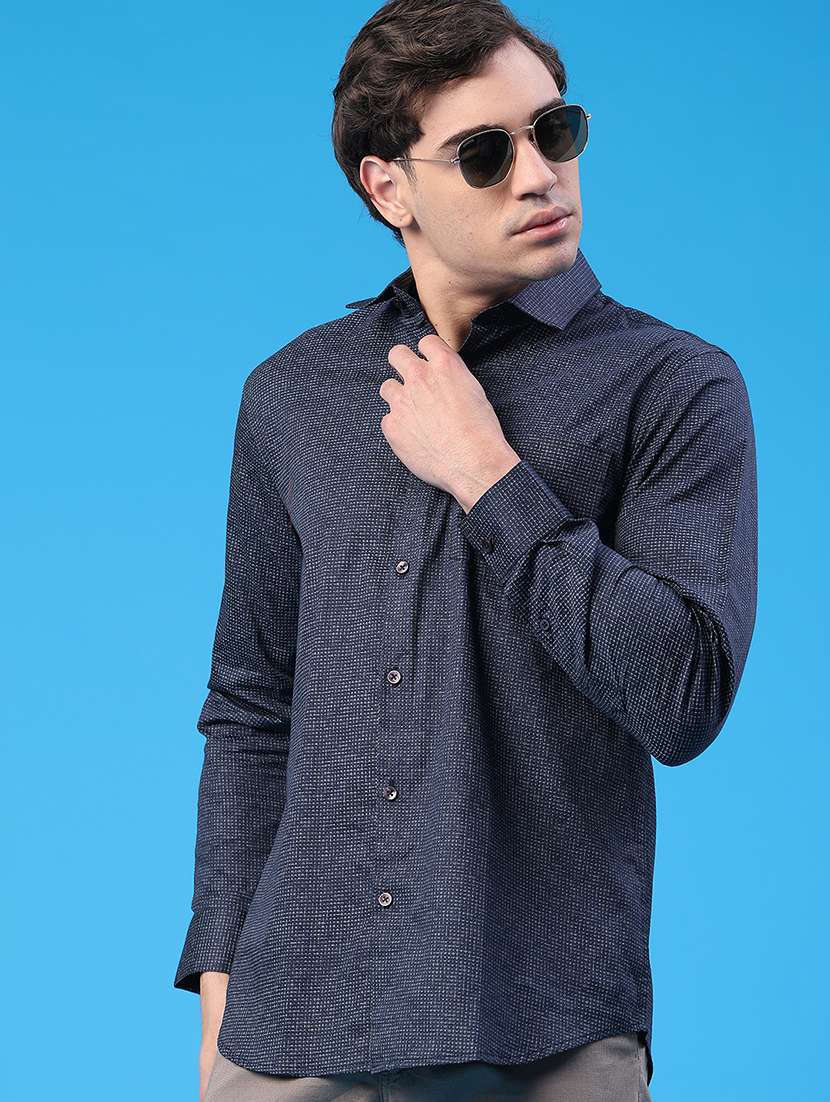 men printed long sleeve regular fit casual shirt - 22159574 -  Standard Image - 1