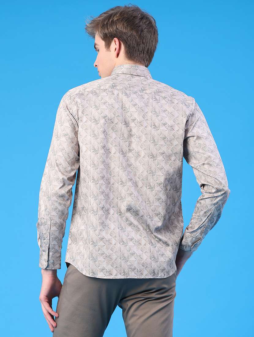 men printed long sleeve regular fit casual shirt - 22159576 -  Standard Image - 4