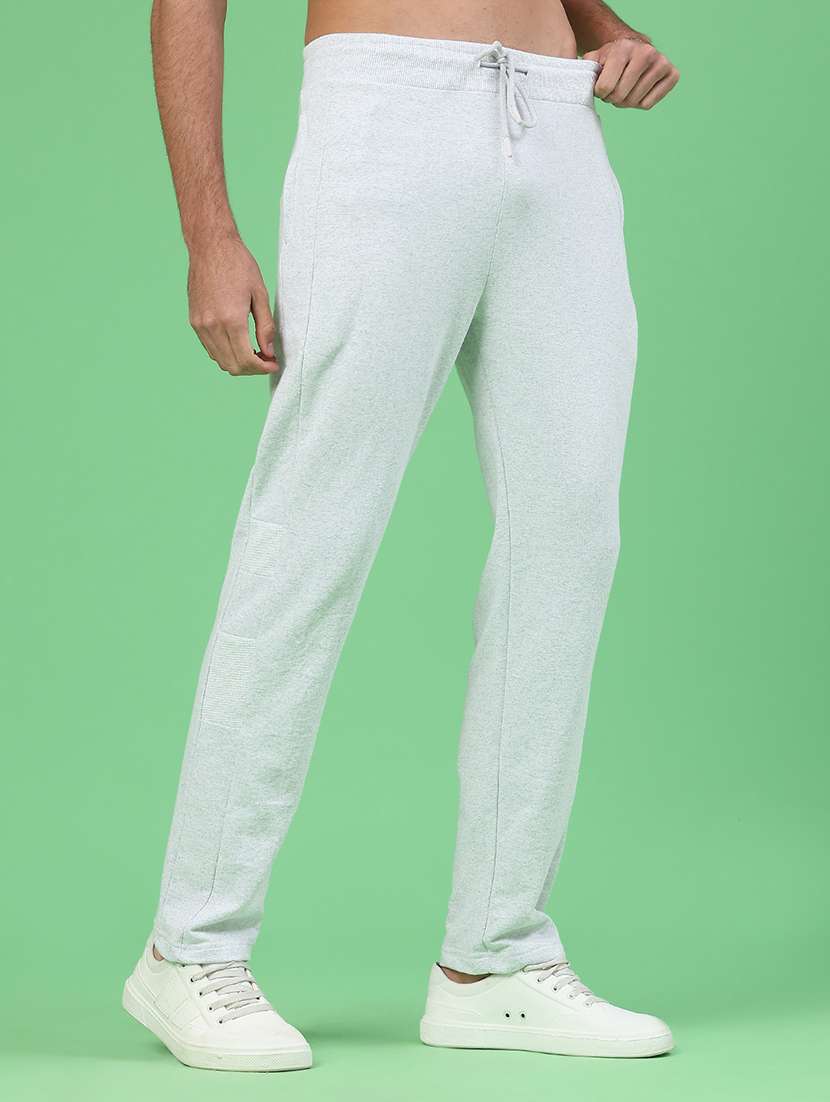 men solid mid rise full length track pant - 22159581 -  Standard Image - 1