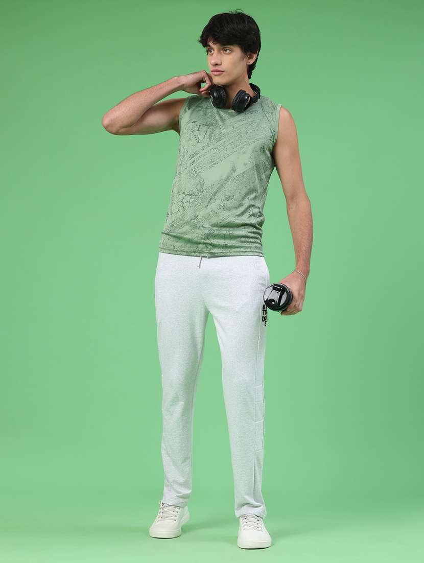 men solid mid rise full length track pant - 22159581 -  Standard Image - 4