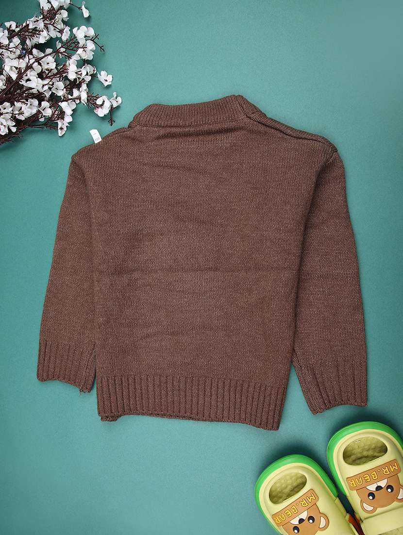 boys self design long sleeve sweater - 22159608 -  Standard Image - 1