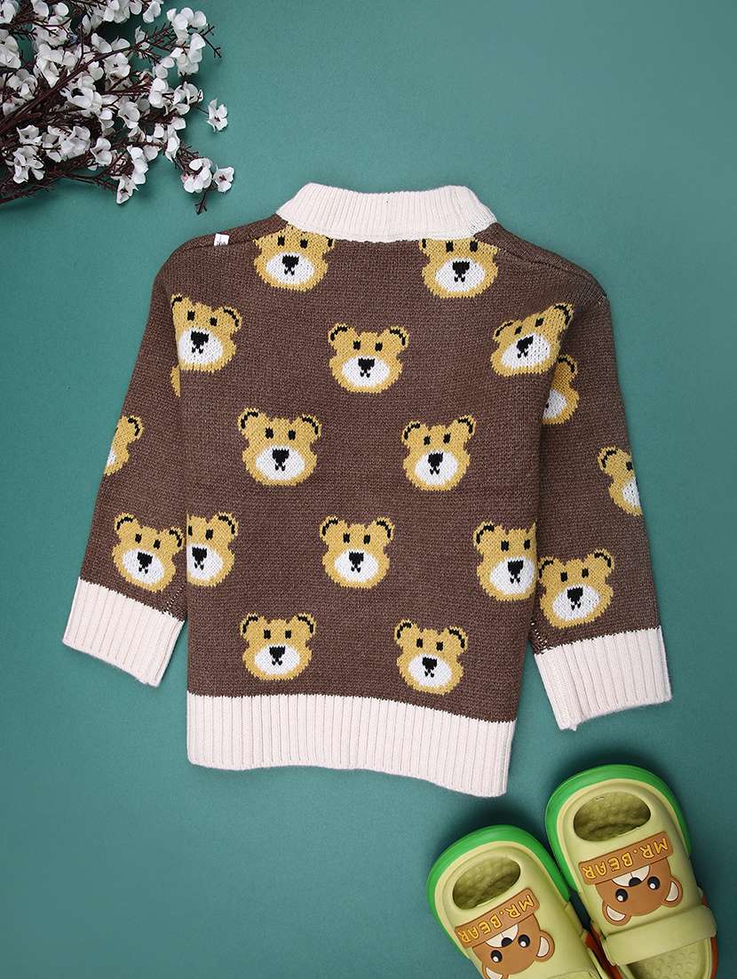 boys self design long sleeve sweater - 22159614 -  Standard Image - 1