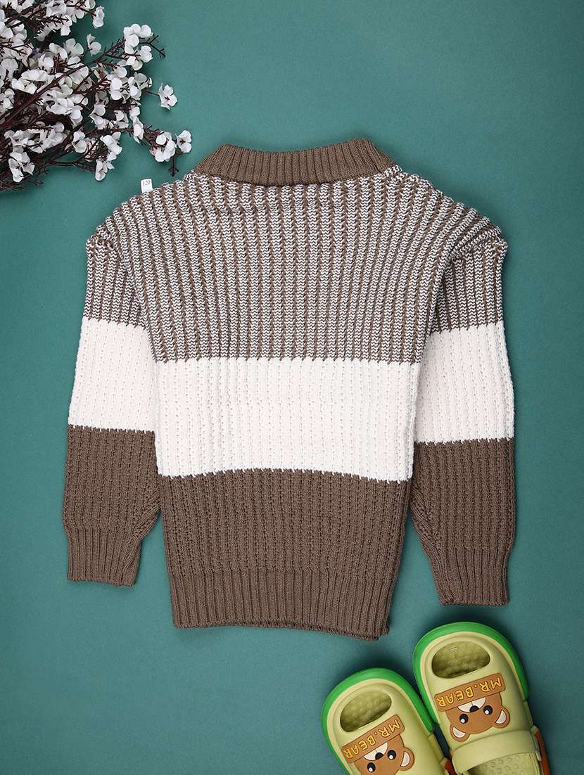 boys self design long sleeve sweater - 22159626 -  Standard Image - 1