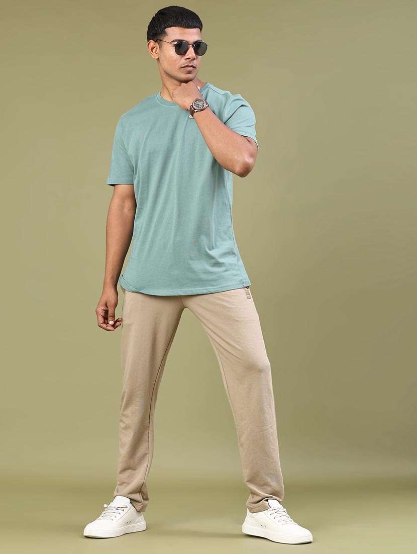 men solid mid rise full length track pant - 22159635 -  Standard Image - 4