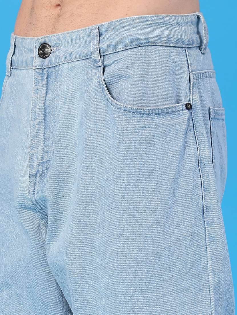 men plain mid rise relaxed fit jeans - 22159639 -  Standard Image - 4