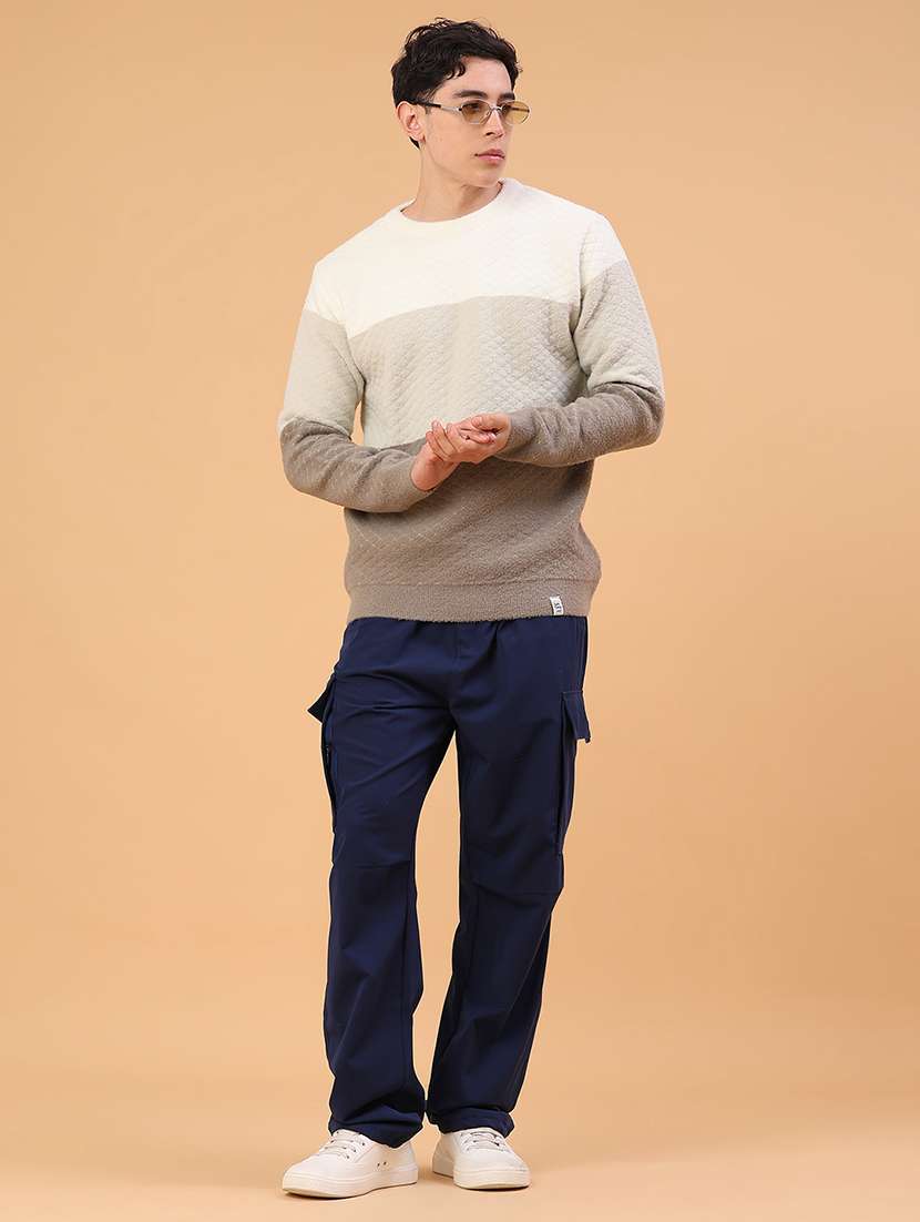 men color blocked long sleeve pullover - 22159661 -  Standard Image - 4