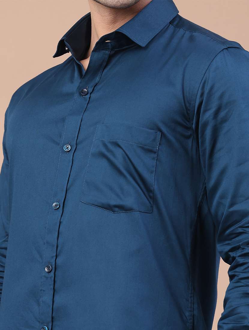 men solid long sleeve shirt - 22159697 -  Standard Image - 4