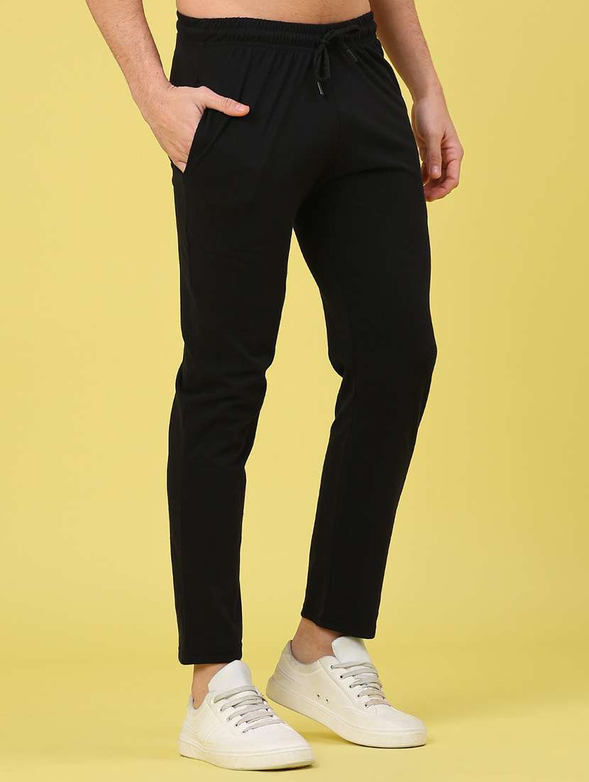 men solid mid rise ankle length track pant - 22159708 -  Standard Image - 1