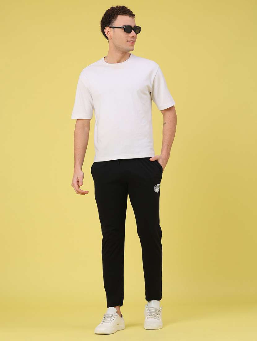 men solid mid rise ankle length track pant - 22159708 -  Standard Image - 4