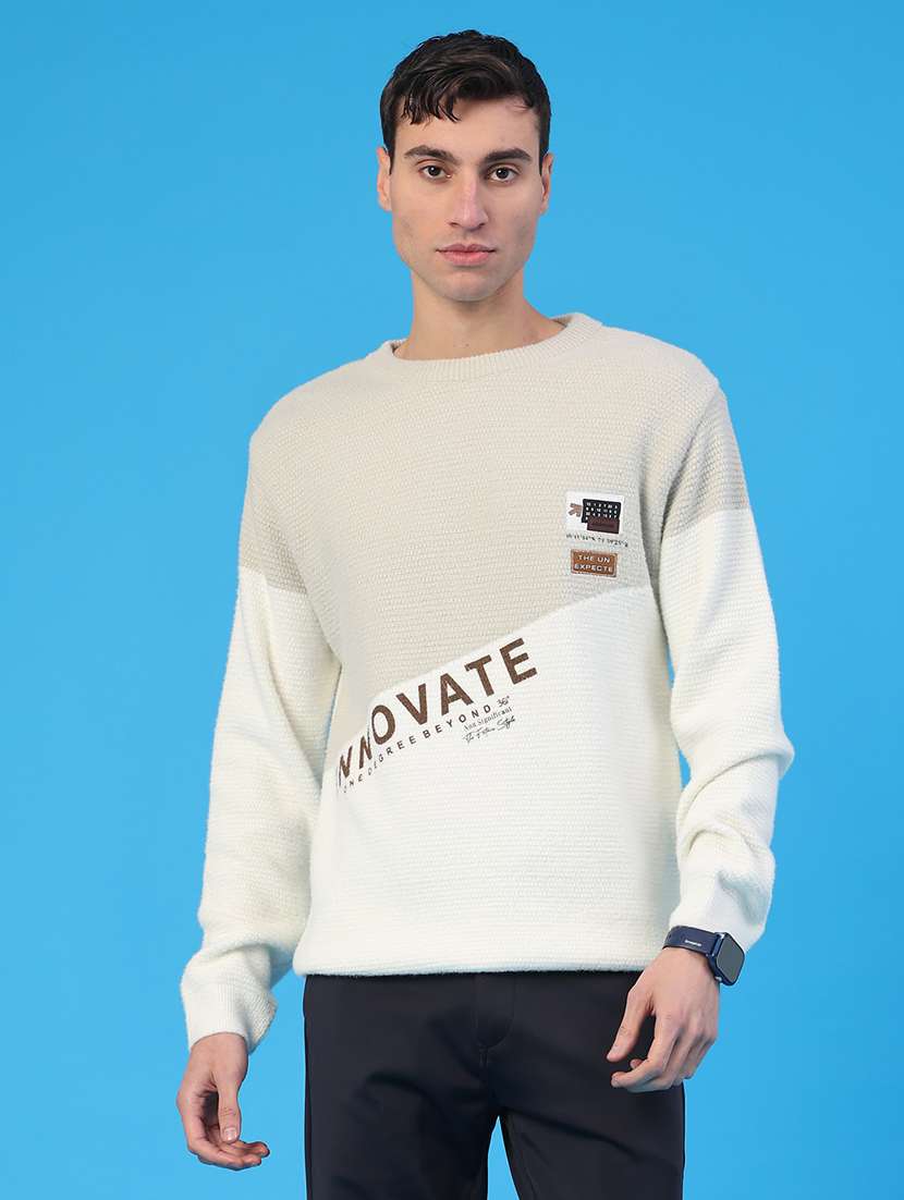 men color blocked long sleeve pullover - 22159738 -  Standard Image - 1
