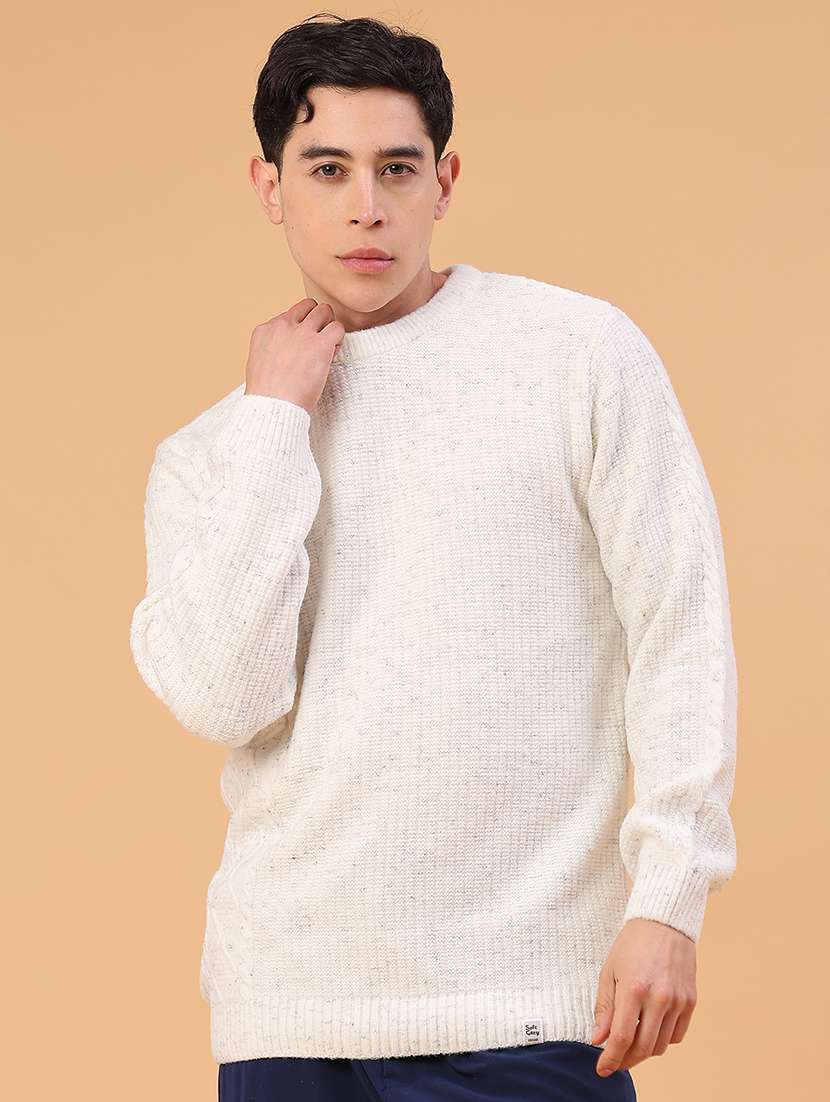 men self designed long sleeve pullover - 22159740 -  Standard Image - 1