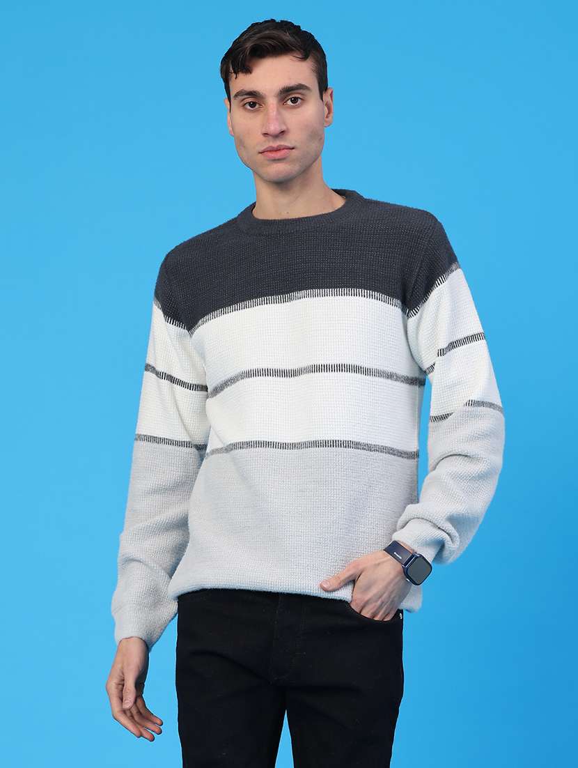 men color blocked long sleeve pullover - 22159741 -  Standard Image - 1