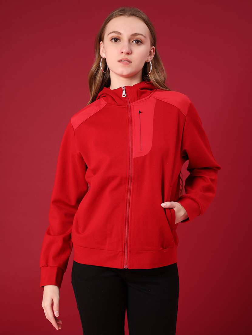 women solid long sleeve regular jacket - 22159799 -  Standard Image - 1
