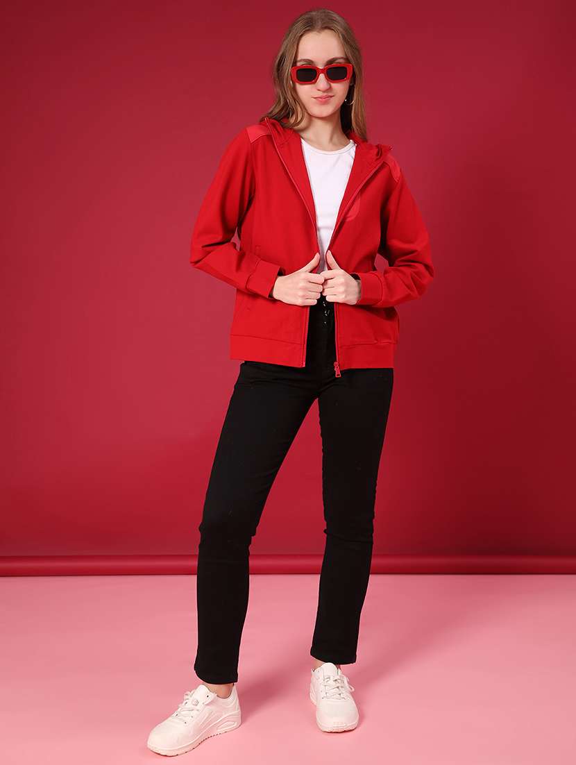 women solid long sleeve regular jacket - 22159799 -  Standard Image - 4