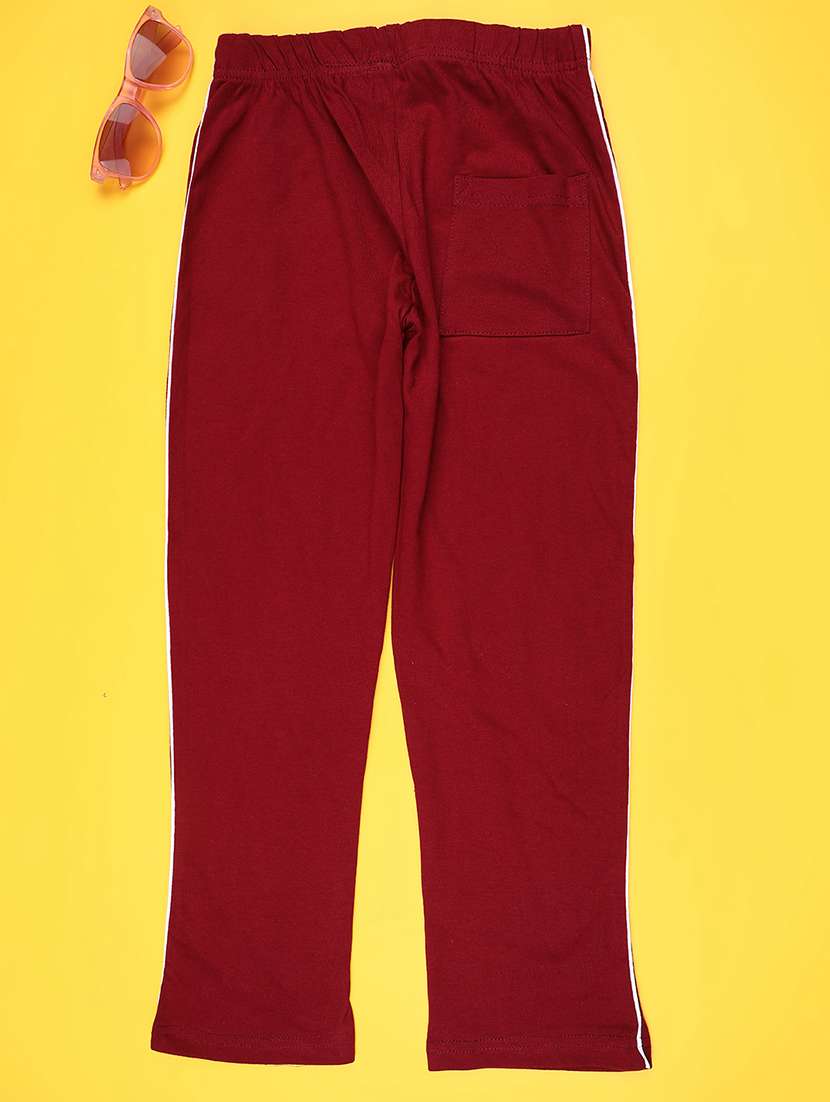 boys solid mid rise track pant - 22159804 -  Standard Image - 1