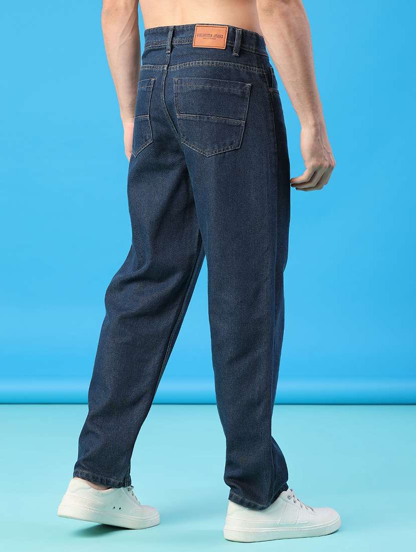 men plain mid rise relaxed fit jeans - 22159912 -  Standard Image - 4