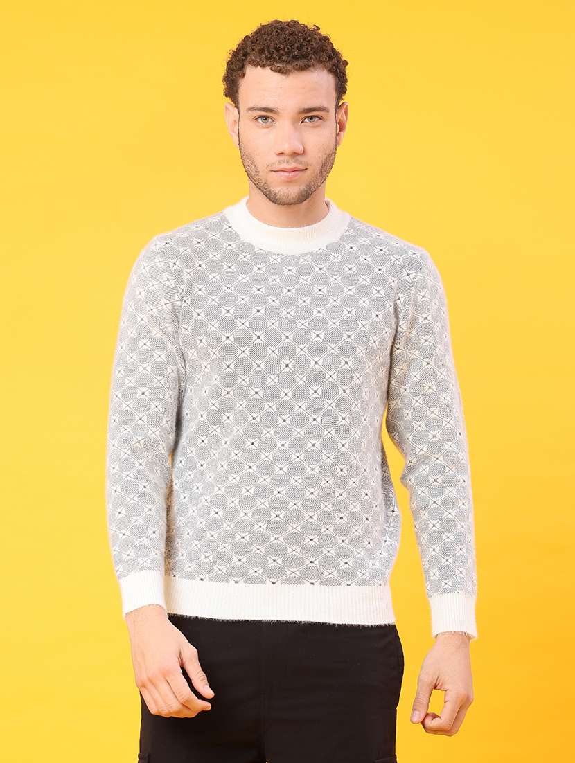 men self design long sleeve regular fit pullover  - 22159977 -  Standard Image - 1