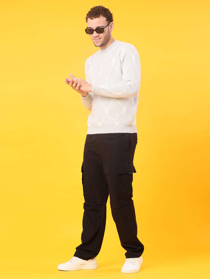 men self design long sleeve regular fit pullover  - 22159979 -  Standard Image - 4