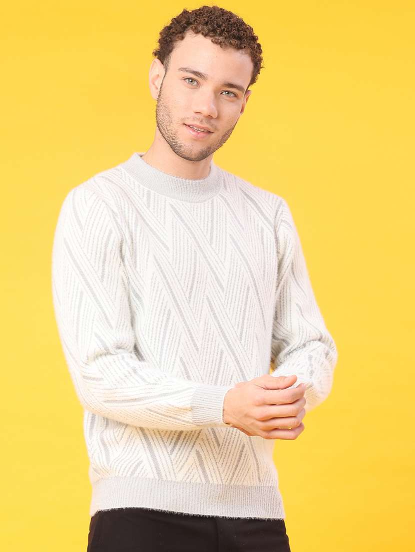 men self design long sleeve regular fit pullover  - 22159980 -  Standard Image - 1