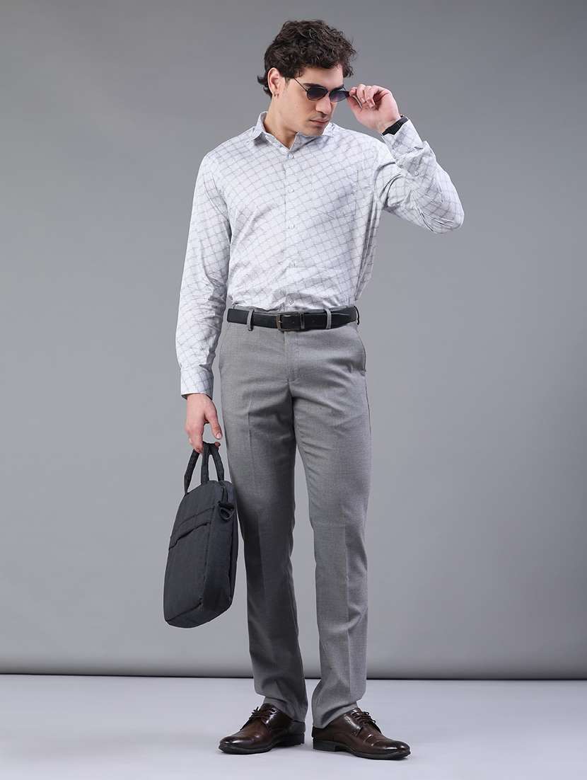 men printed long sleeve formal shirt - 22160029 -  Standard Image - 4