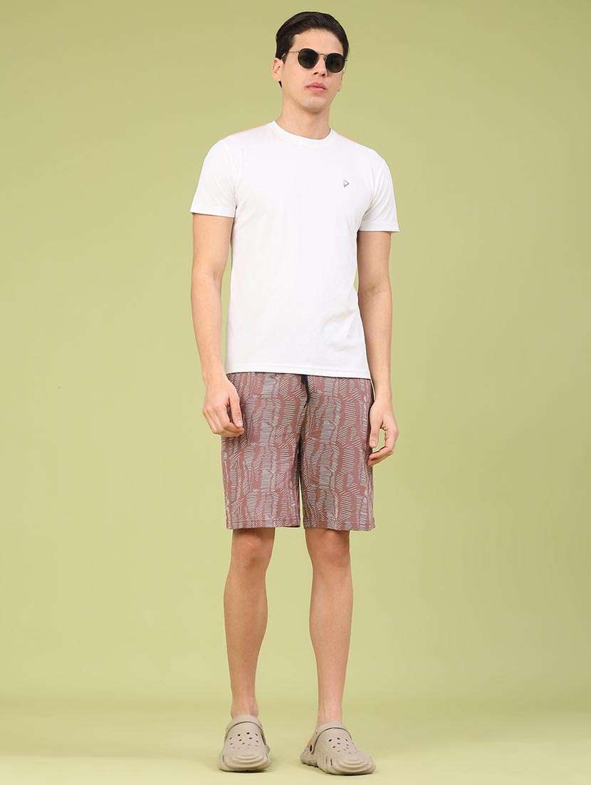 men printed mid rise regular fit bermuda shorts - 22160043 -  Standard Image - 4