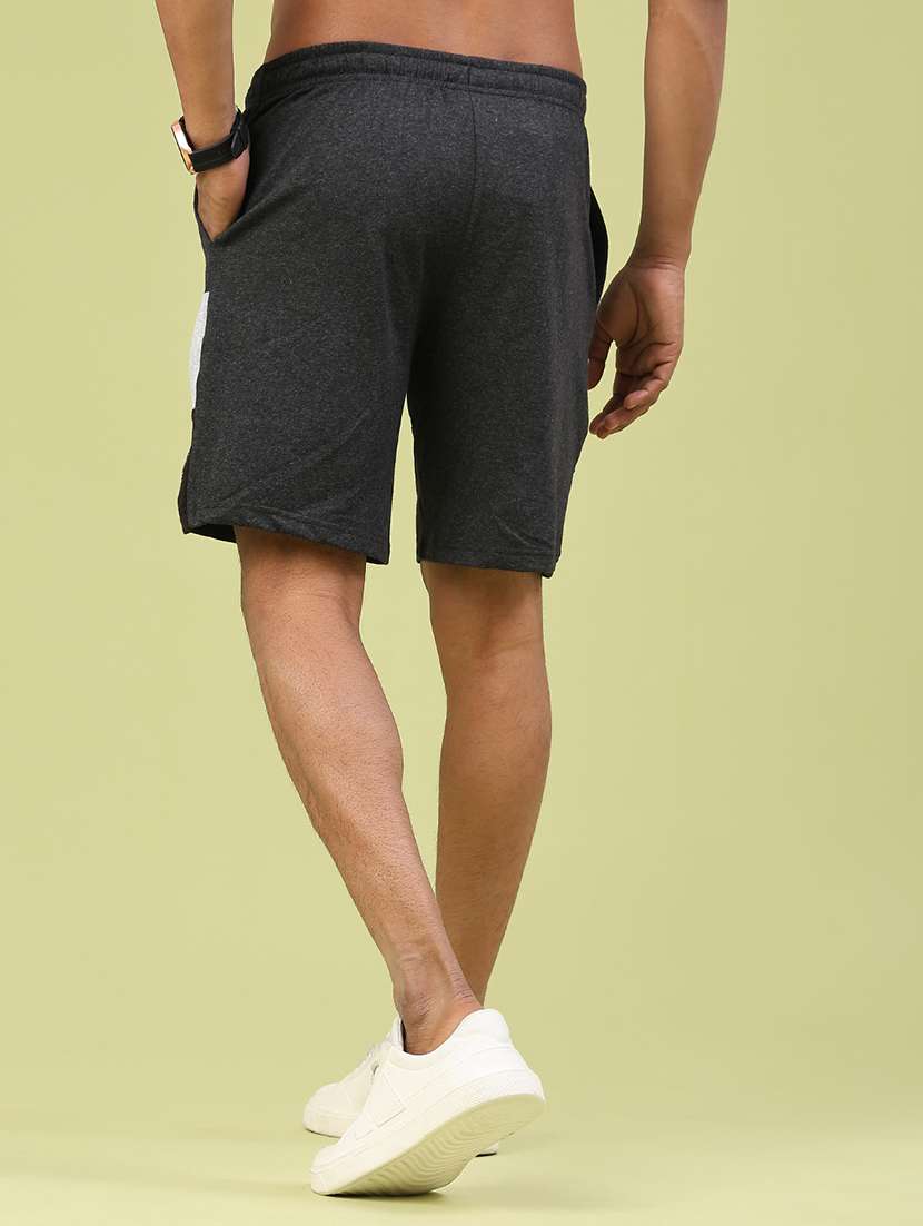 men color block mid rise regular fit shorts - 22160047 -  Standard Image - 4