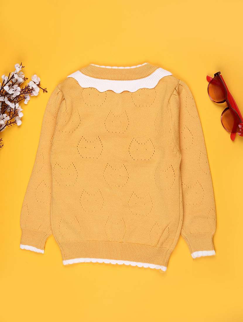 girls self designed long sleeve cardigan - 22160129 -  Standard Image - 1