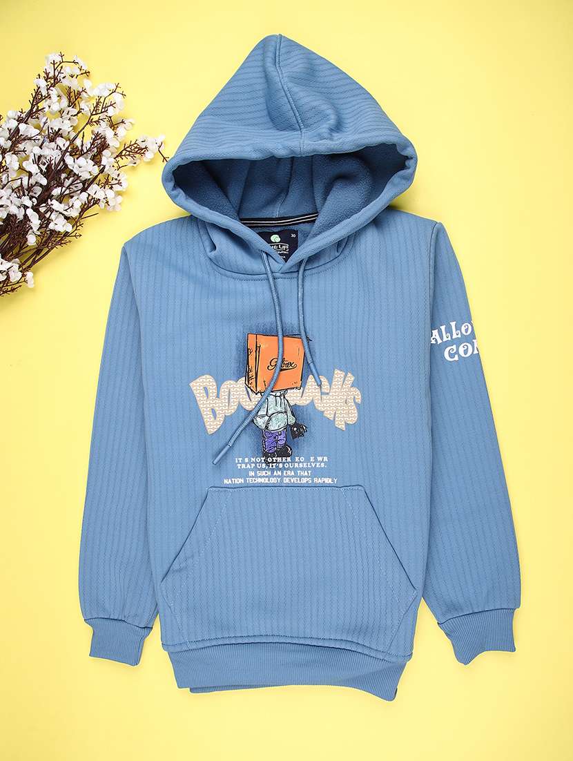 boys front & back print long sleeve sweatshirt