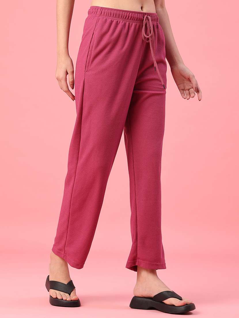 Women Solid Mid Rise Track Pant - 22160189 -  Standard Image - 1