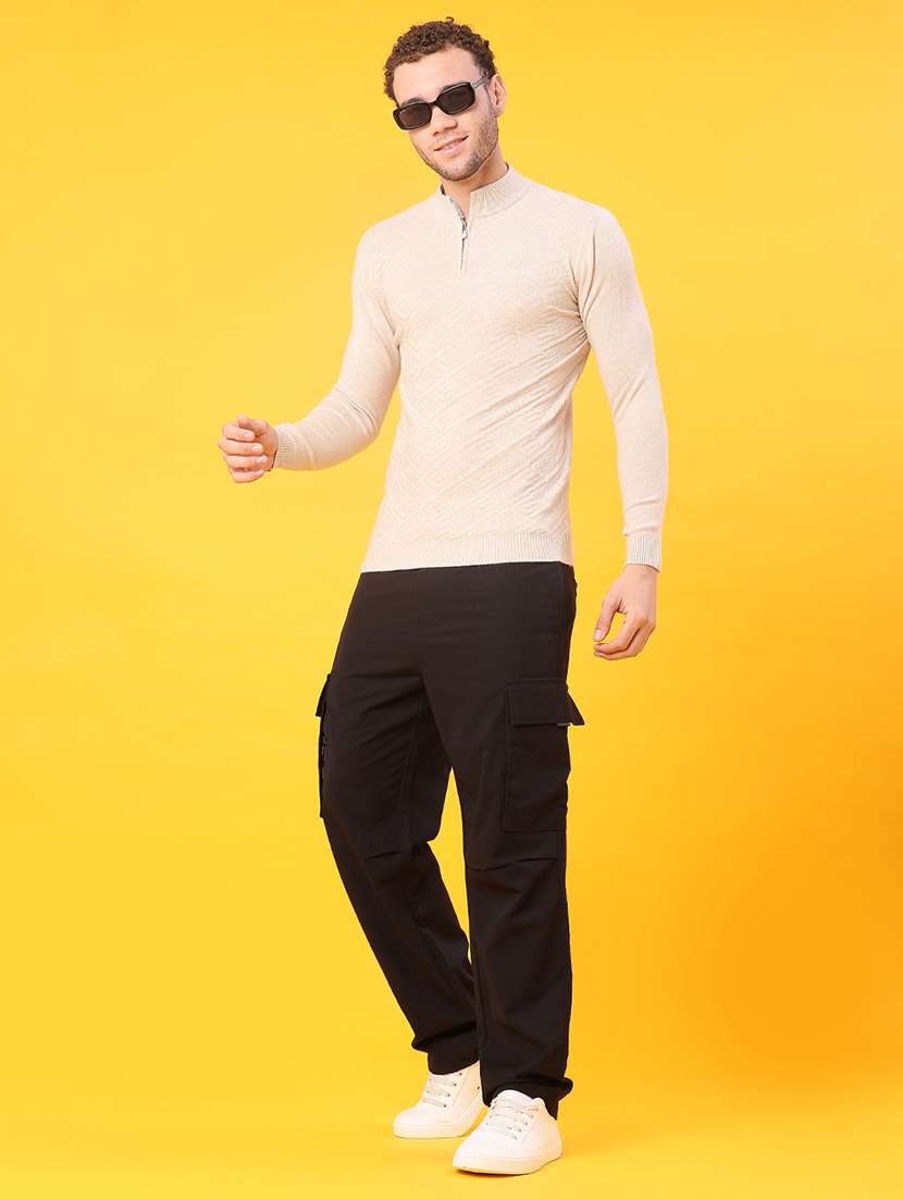 men self design long sleeve regular fit pullover  - 22160192 -  Standard Image - 4