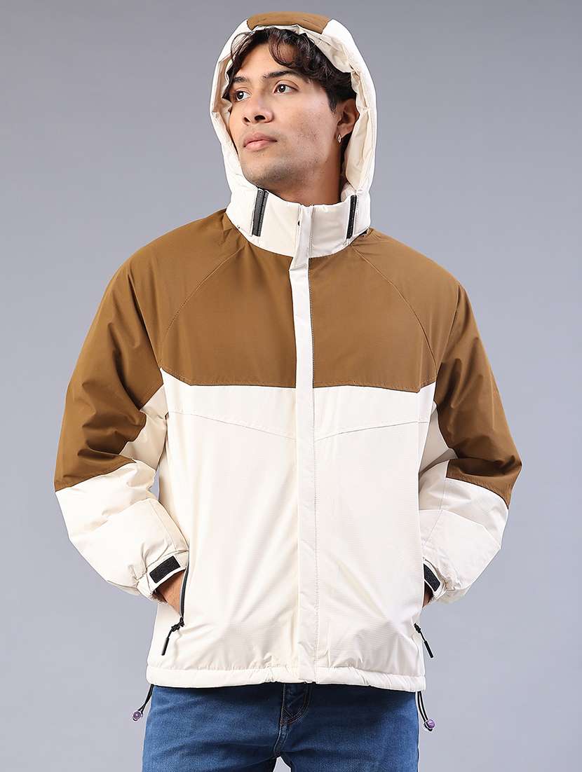 men color block long sleeve bomber jacket - 22160198 -  Standard Image - 1