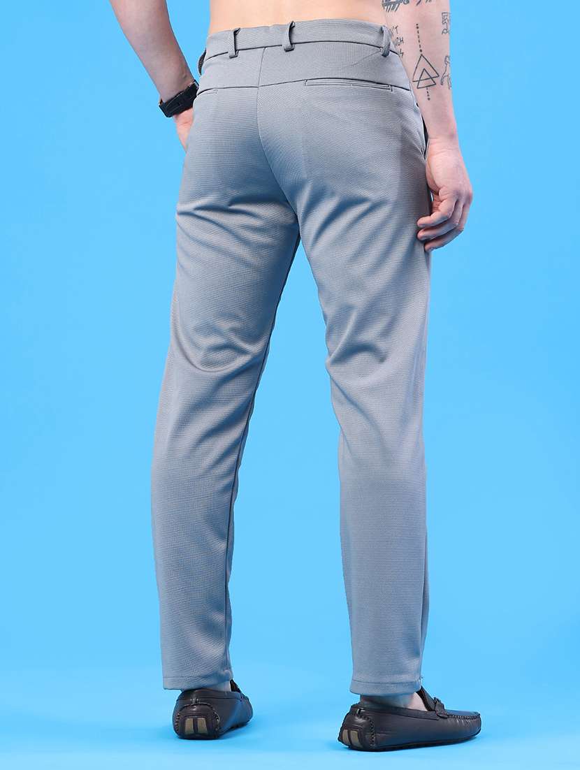 men solid mid rise chinos casual trouser - 22160205 -  Standard Image - 4